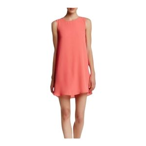 EVERLY Coral Sleeveless Chiffon Dress Size Large